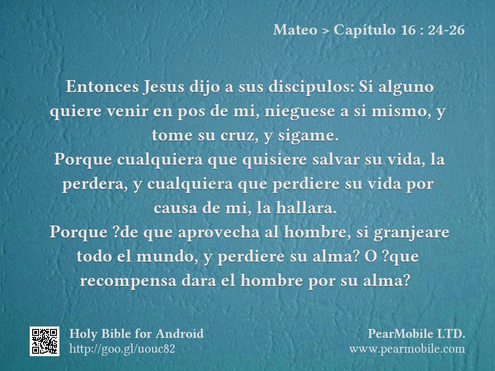 Mateo, Capítulo 16:24-26